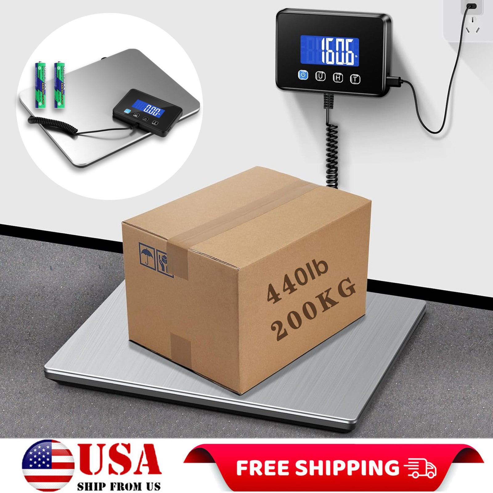200Kg/440lb Scale Digital Industry Shipping Postal Scale Parcel Weight Scale