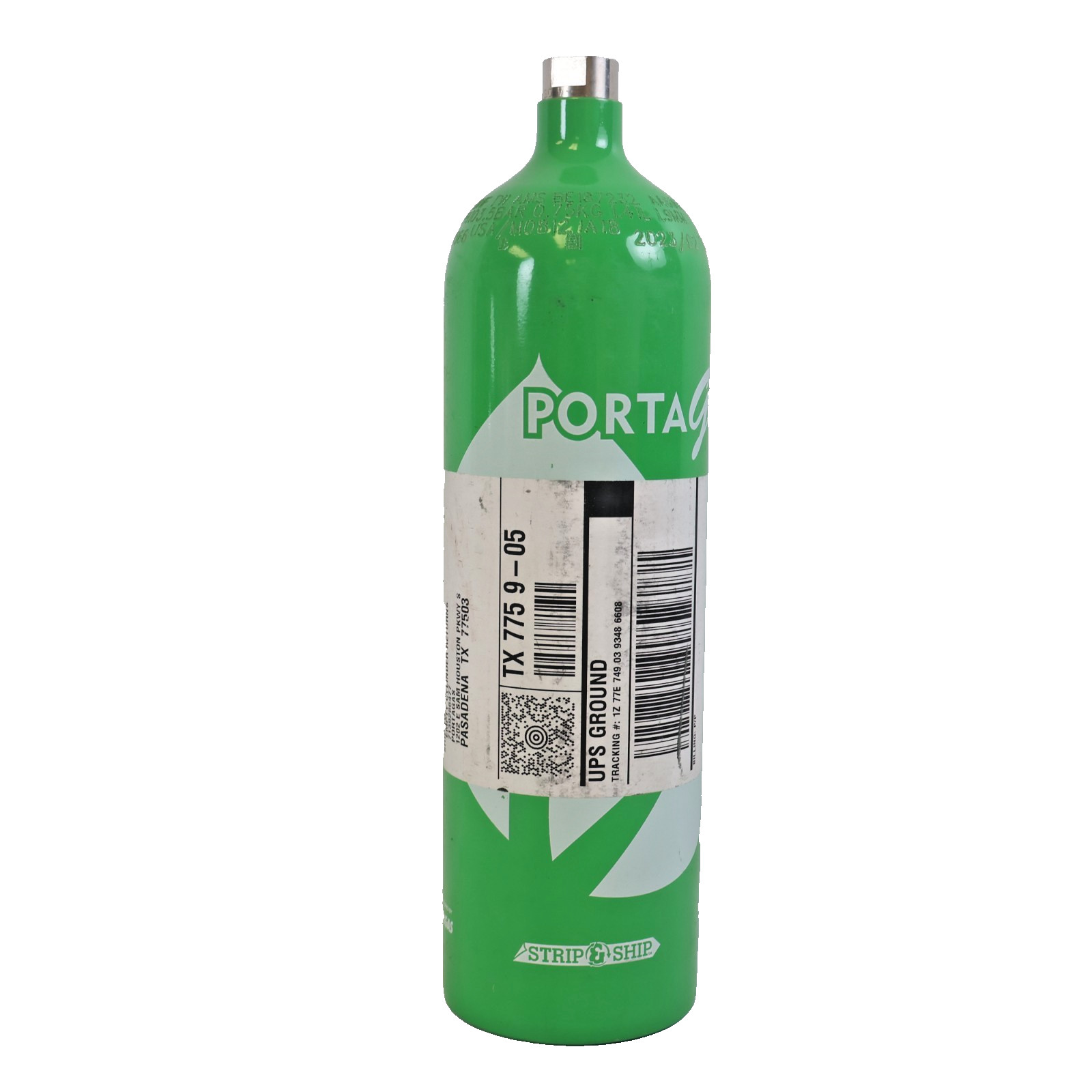 Portagas Portagreen Calibration Gas Cylinder 1.41L 1.9MM Tank Empty