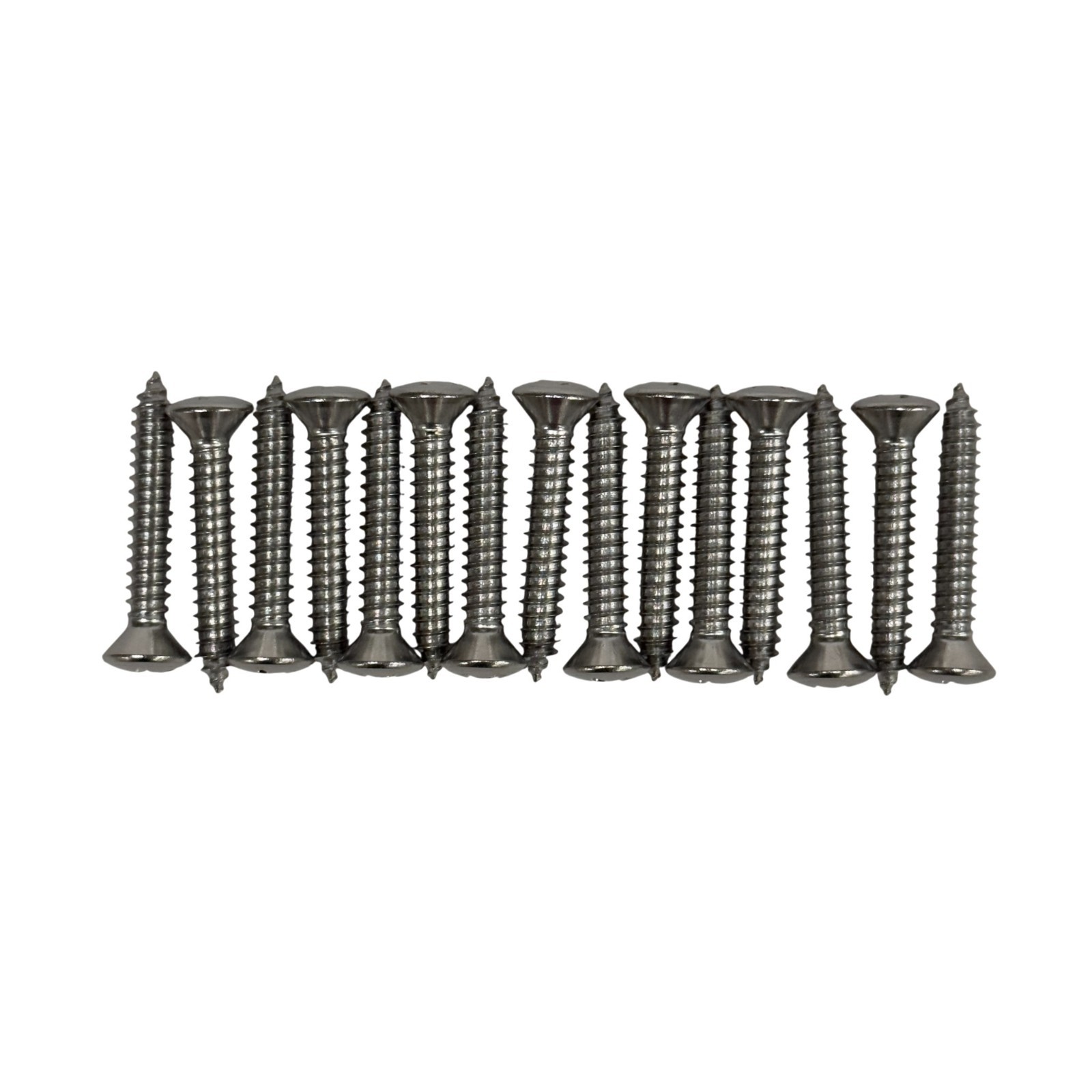 Sheet Metal Screws 1/4 in x 1-1/2 in Stainless Oval Head Phillips Drive 15 Pack