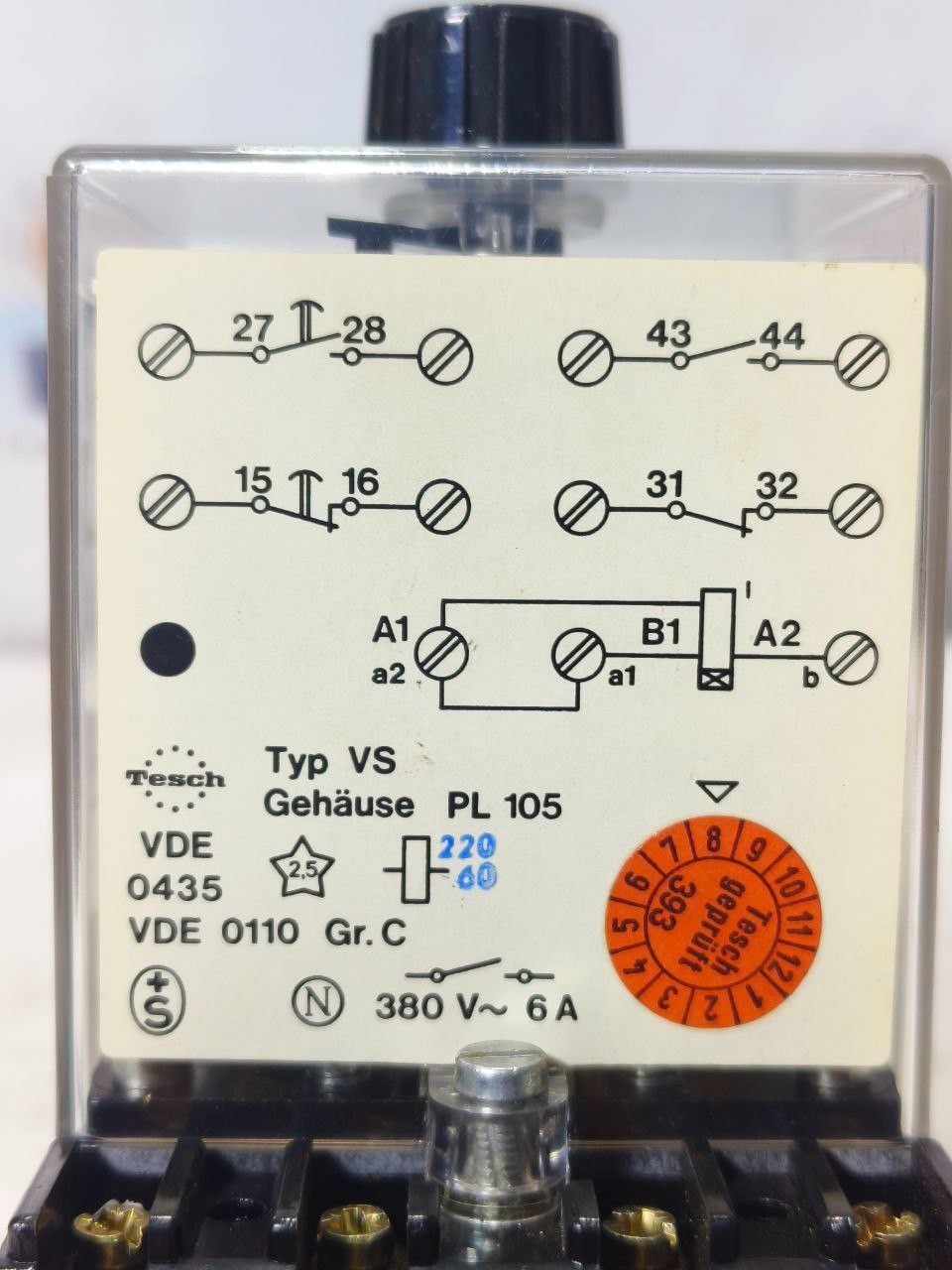 NEW 🆕 TESCH VS PL 105 TIMER RELAY 0-30 MIN 220V 50HZ GERMANY FREE SHIPPING