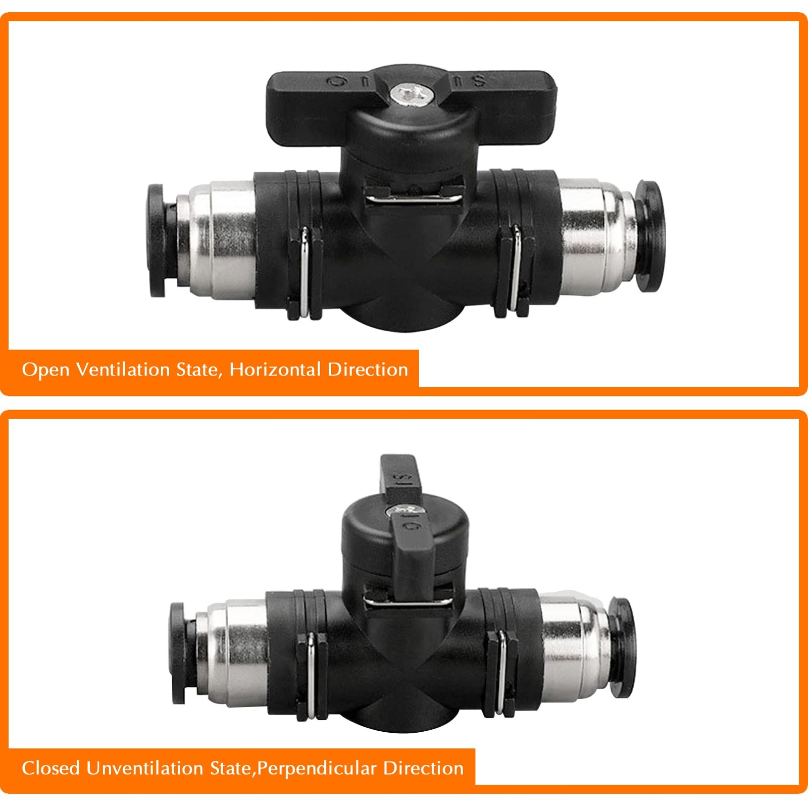 3/8 Push Connect Valve,3/8 inch OD Quick Connect Tube Fittings Pneumatic Valv…