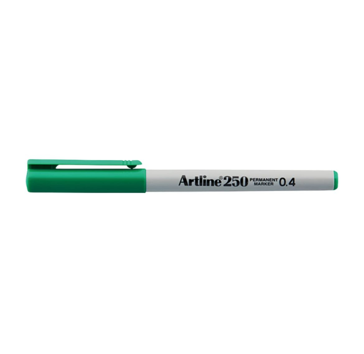 Artline 250 Permanent Marker Colour Pen 0.4mm Waterproof(Black,Blue,Green & Red)