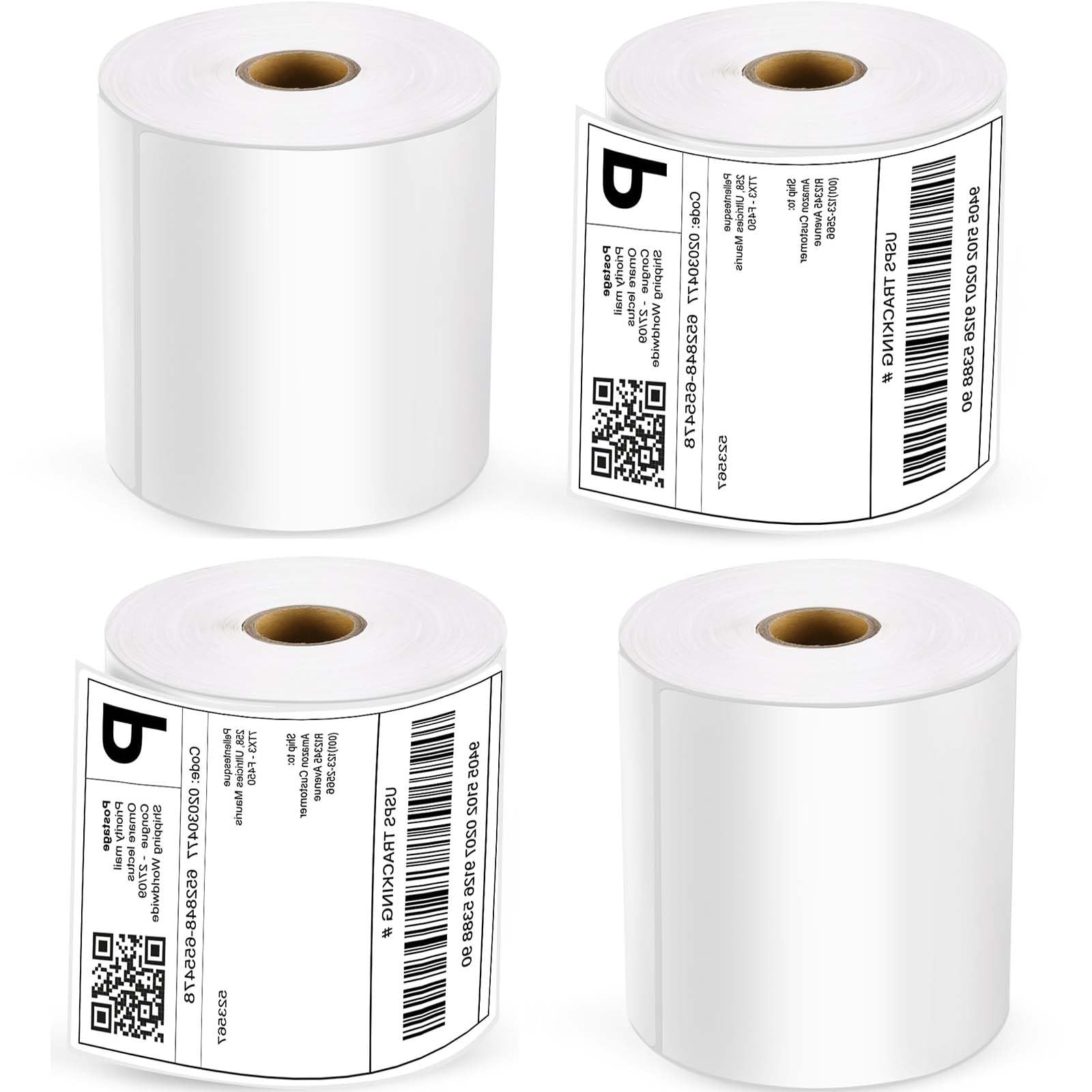 4x 6 Direct Thermal Shipping Labels, 1 Core, Perforated, 250 Labels per Roll,The