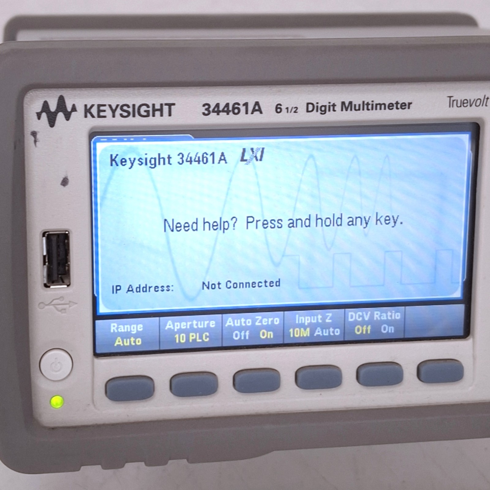 Keysight 34461A Multimeter, 6-1/2 Digit, 100mV-1000V, 100µA-10A, USB/LAN