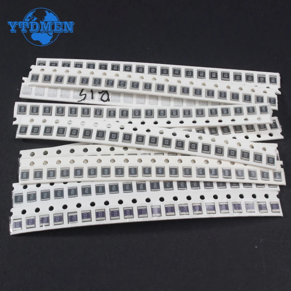 200PCS 1210 SMD Resistor Kit 0.1Ω-0.82Ω 1% Alloy 10 Values Assorted Set Pack