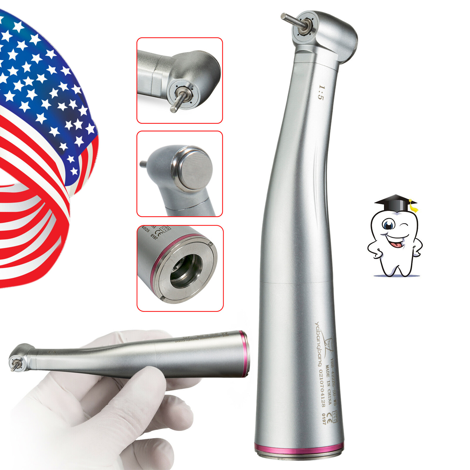 NSK Style Dental Brushless Electric Micro Motor 1:1/1:5 Increasing Handpiece ty