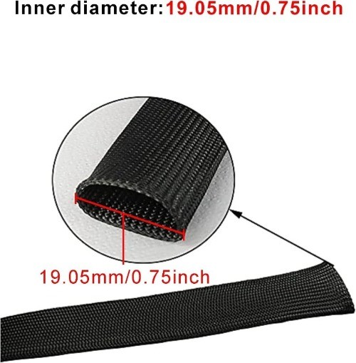Heat Shield Sleeve Fuel Line Heat Shield Auto Color: BlackSize: 3/4 I.D.X10FT