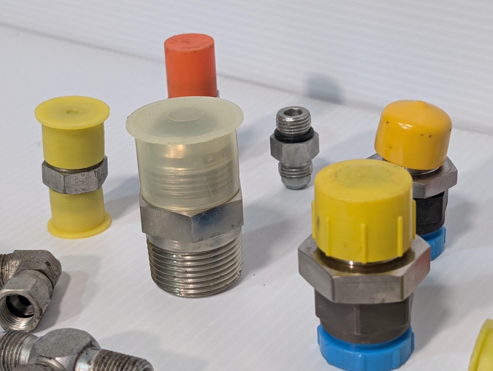 Mixed Lot of Female & Male Swivel Nut Elbow & Industrial Plug Fittings, as shown