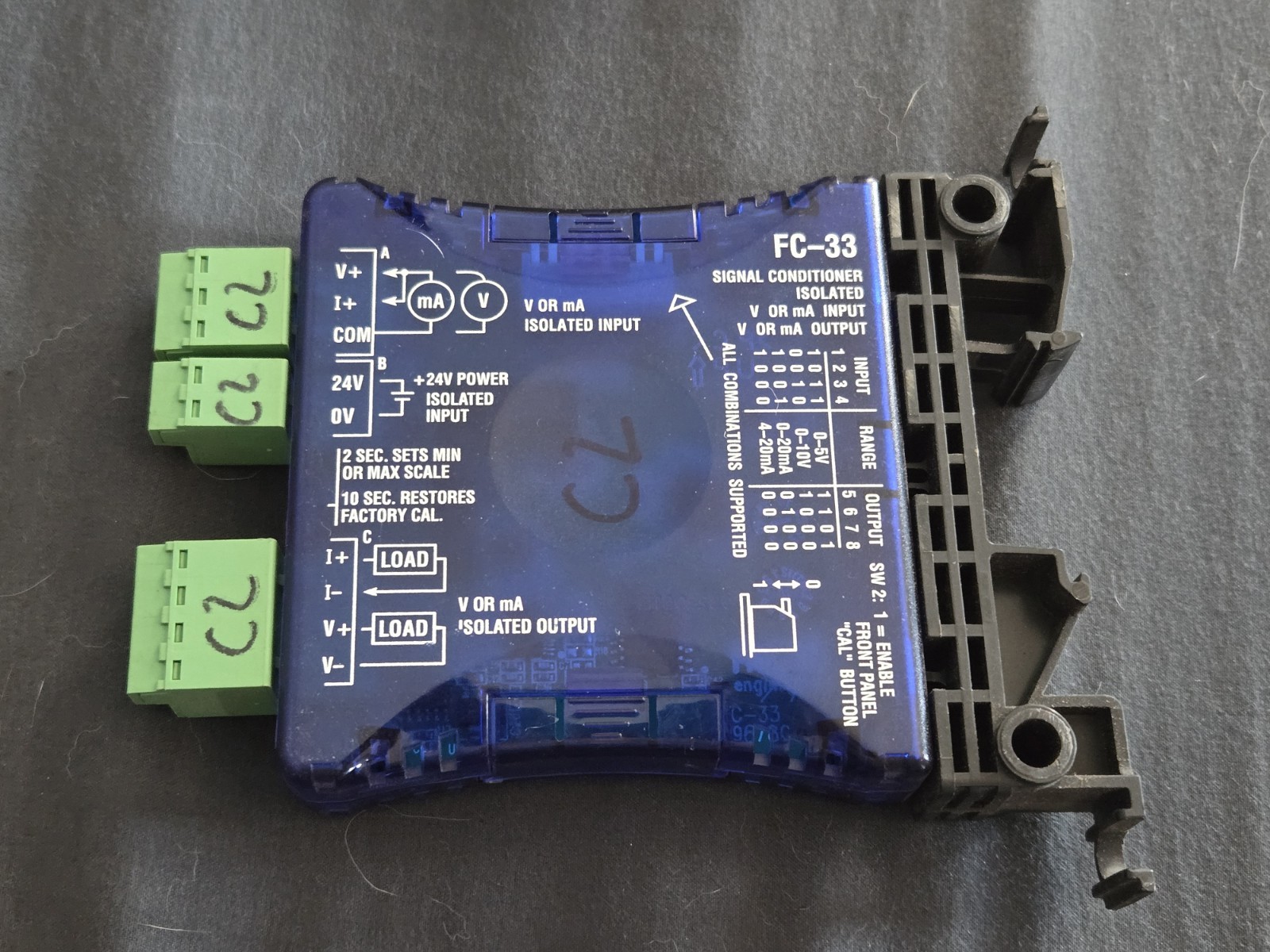 AutomationDirect FC-33 Universal Signal Conditioner Isolator 4-20mA 0-10V 24VDC