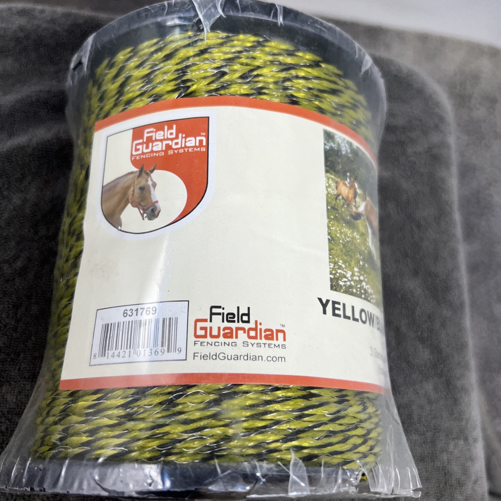 1312 ft. Yellow / Black 400 Meter Poly Wire Electric Fencing Livestock Fence Rol