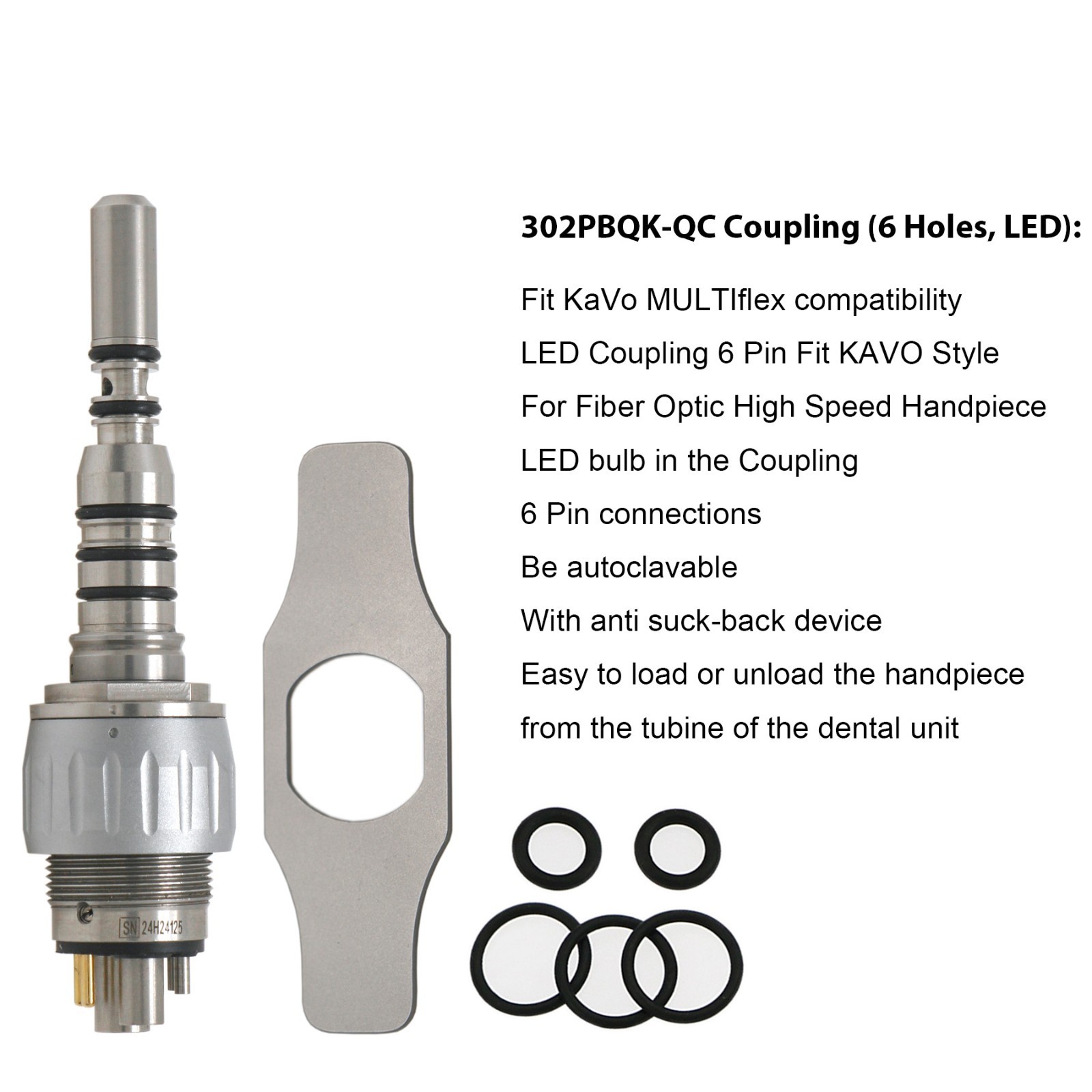 BEING Dental High Speed Fiber Optic Handpiece 4/6Hole Coupler Fit KaVo MULTIflex