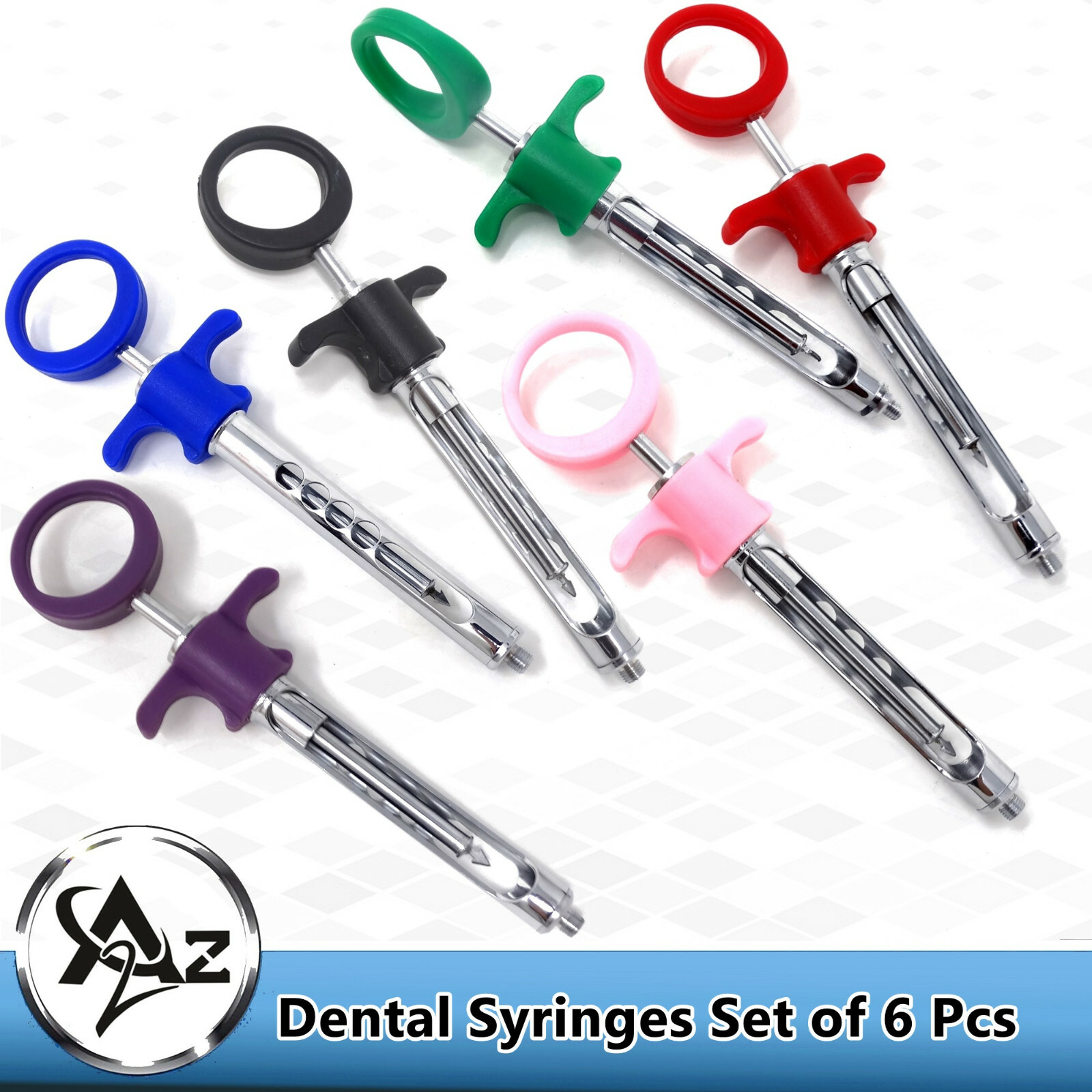 Dental Anesthetic Self Aspirating Syringes 1.8ml Auto Passive Syringe Set of 6