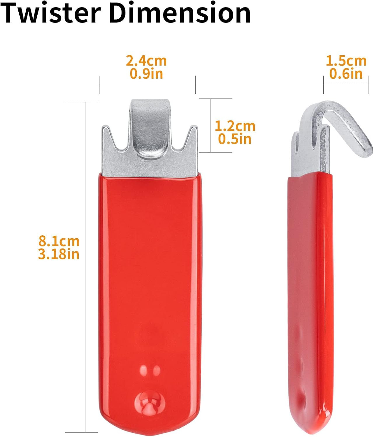 T-Post Clip Tool for Fence Wire Twisting – Red Rubber-Coated Handle (2 Pcs)