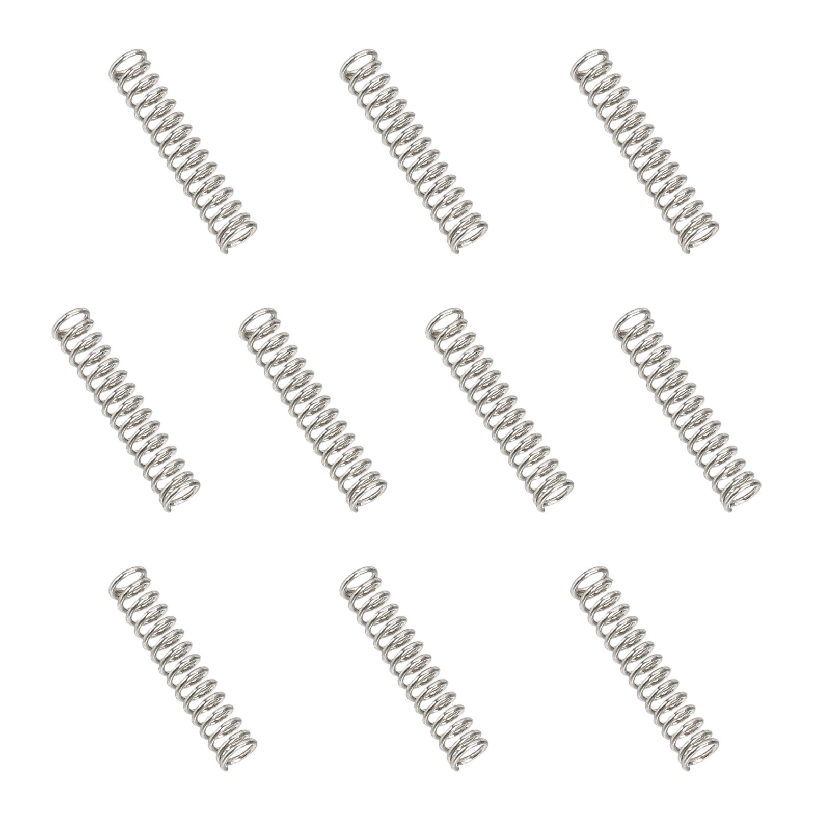 10 x Small Compression Spring 2 mm OD 0.3mm Wire 10 mm Free Length
