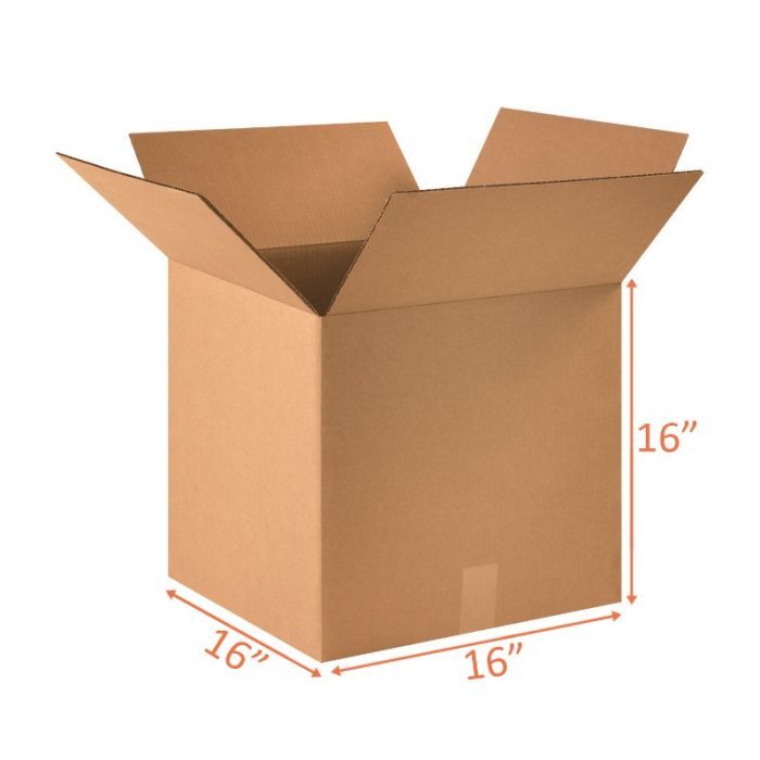 16x16x16 Size Shipping and Packing Box – Cardboard –