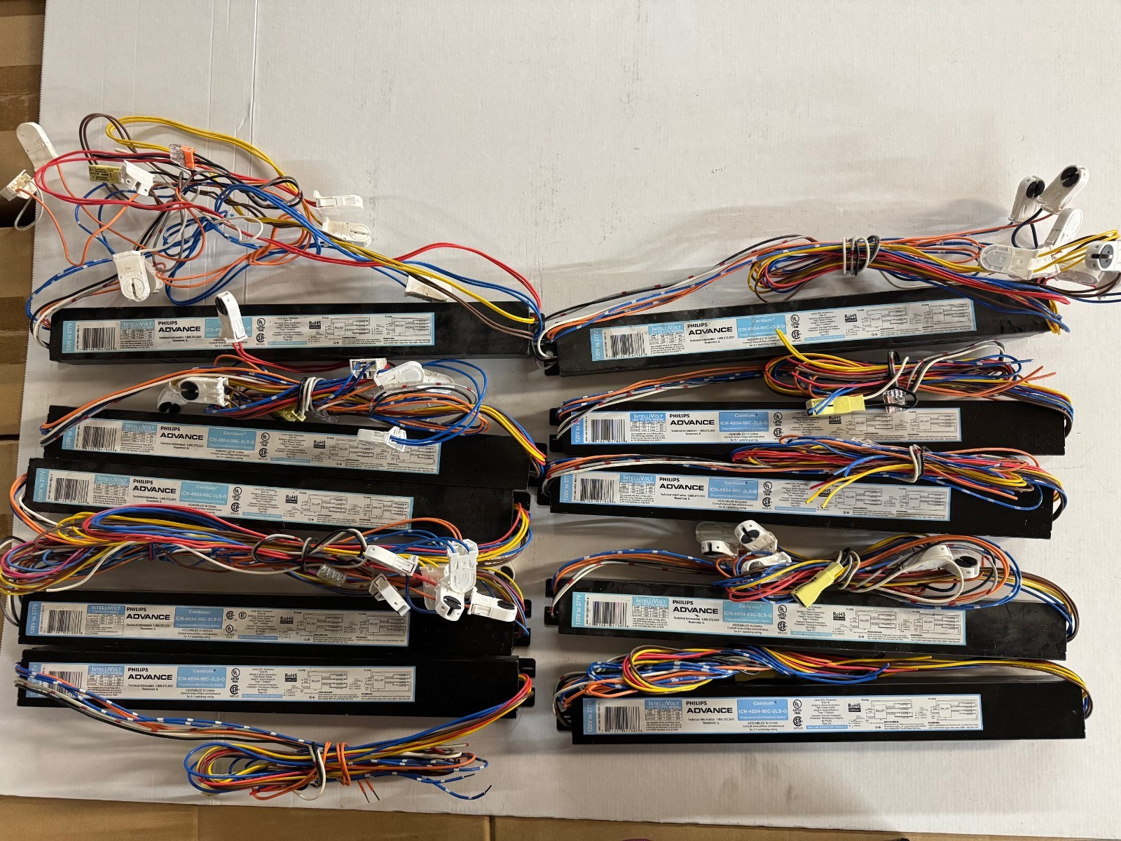 USED 10 Piece Advance ICN4S5490C2LSG ICN-4S54-90C-2LS-G Ballast 4 54WT5/HO