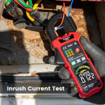 Smart Digital Clamp Meter with HD Screen, Inrush Current & Auto-Ranging