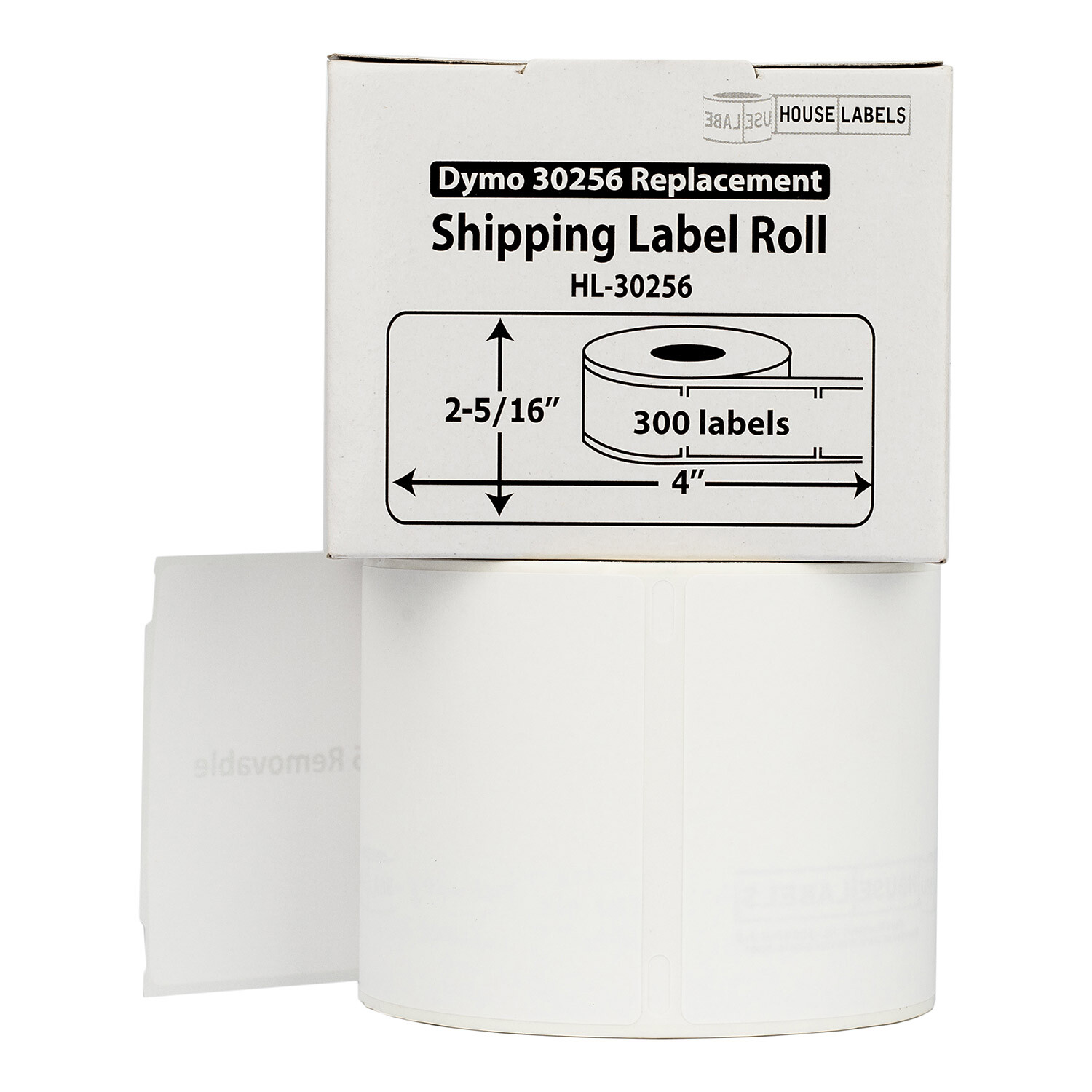 DYMO LW 30256-R REMOVABLE – TWELVE (12) Rolls of 300 – Large Shipping Labels