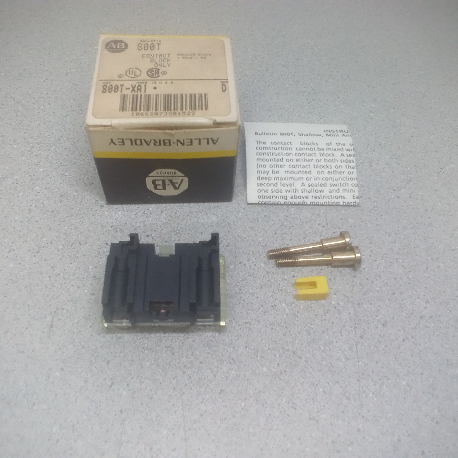 Allen Bradley 800T-XA1 Contact Block Only