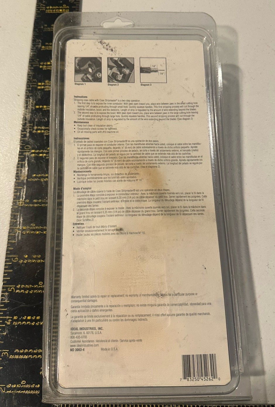 Ideal Stripmaster Wire Stripper 45-292 – 10-22 AWG Heavy Duty – Made in USA New