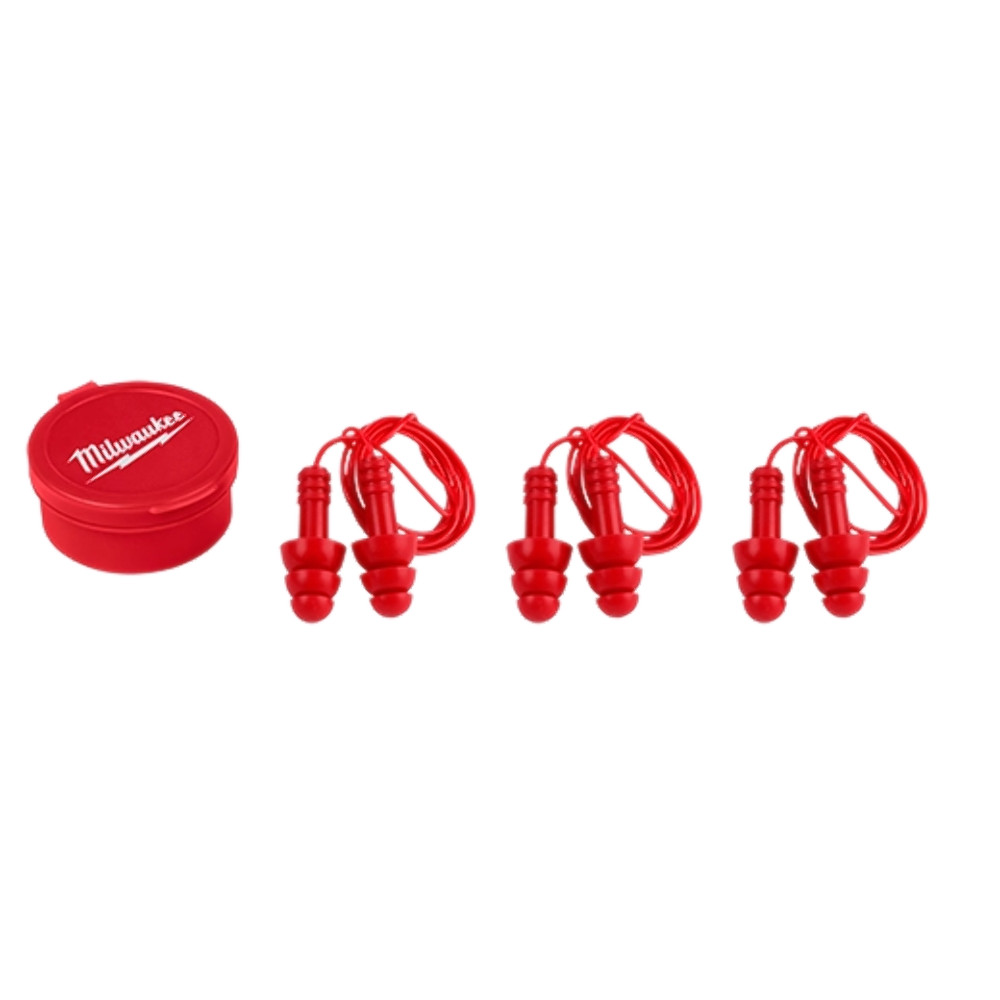 Milwaukee 48-73-3151 3PK Reusable Corded Earplugs