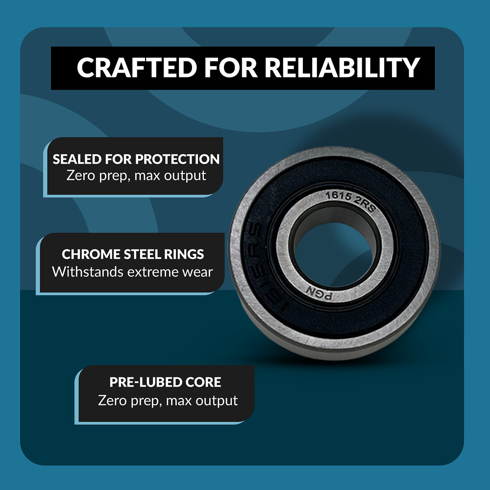 PGN (2 Pack) 1621-2RS Bearing – Lubricated Chrome Steel Sealed Ball Bearing