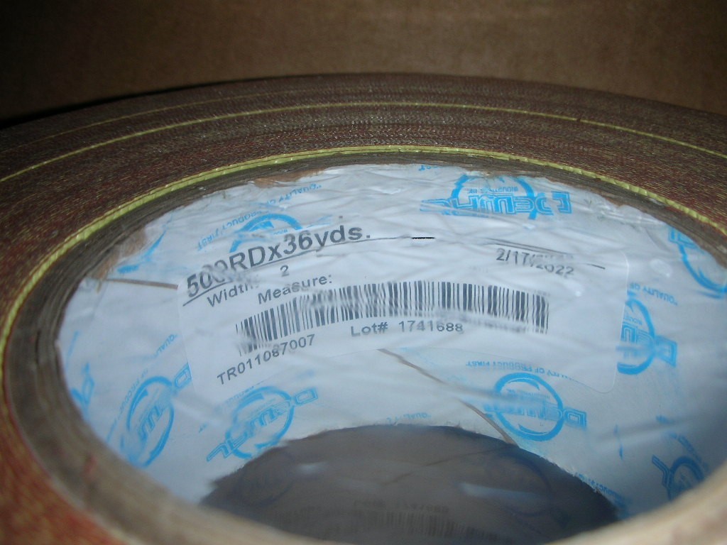 Dewal Fluorolin DW500RD Hi-Temp Plasma Grit Blast Tape 2″ x 36-Yards DOM:2022