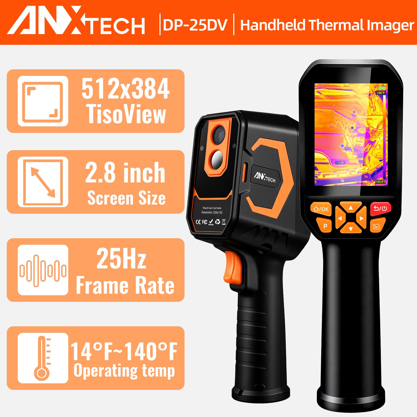 ANXTECH TISR Resolution 512*384 Handheld Infrared Thermal Imager Professional