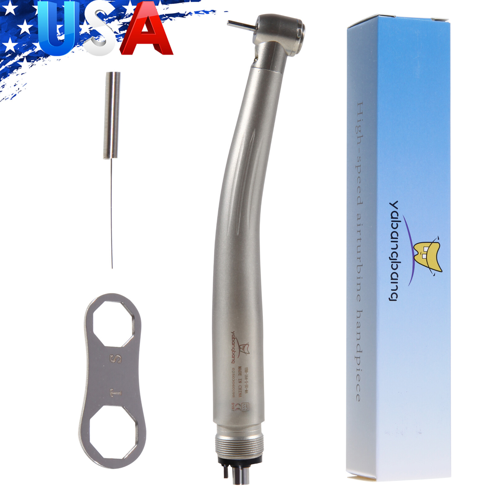 10pcs Dental Fiber Optic LED E-generator High Speed Handpiece 3 Spray 4 Hole st