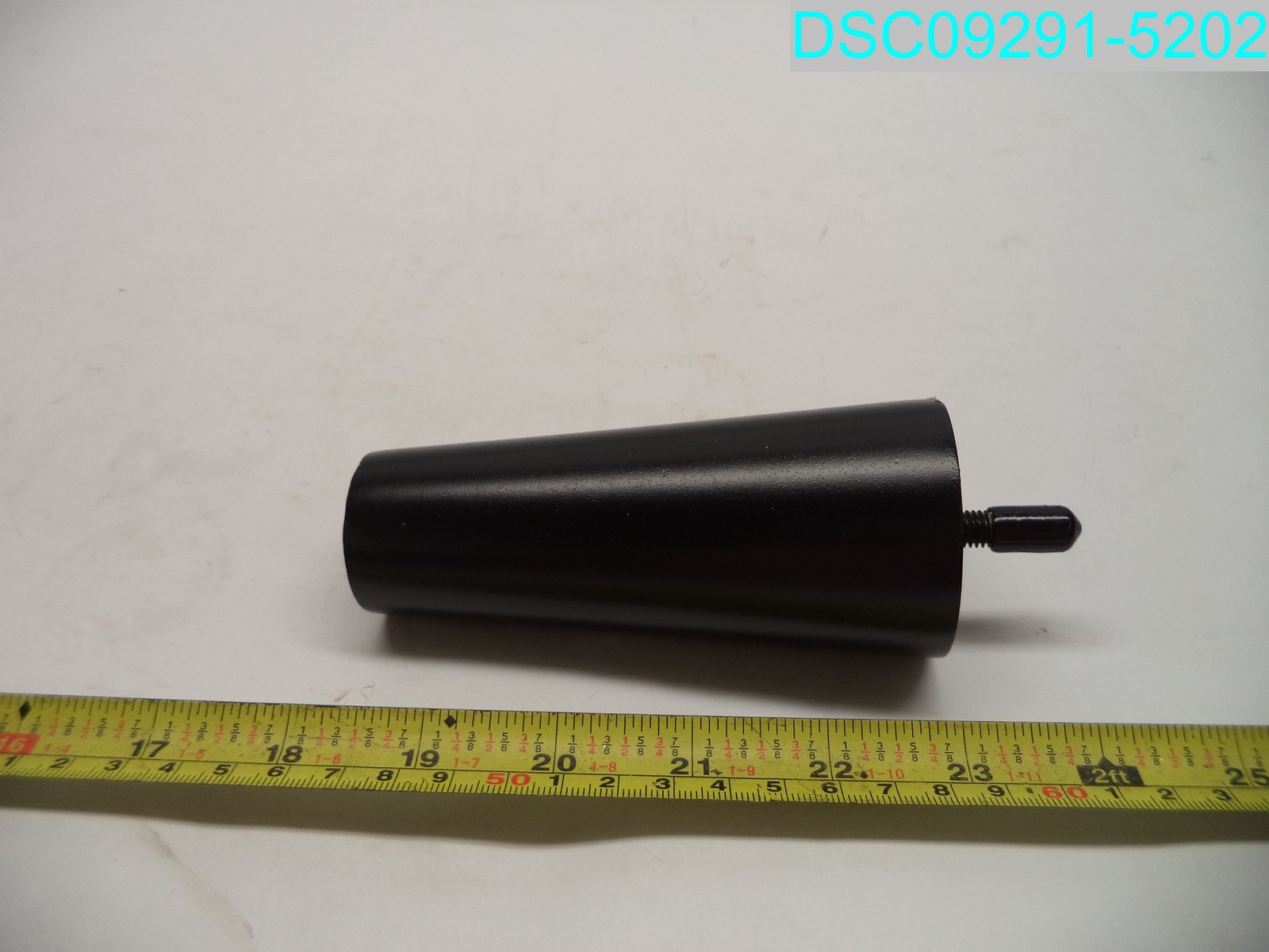 QTY=7: 4-3/4″ H Tall Black Round Wood Furniture Feet Legs 2″ Tapered To 1-7/16″