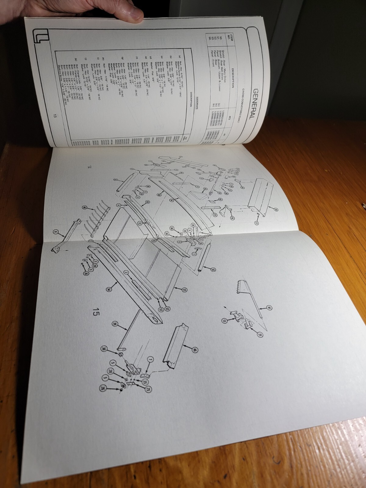 Lockwood Innes 450 625 635 Bean Windrower Parts Manual L01710-00031 00802-06IN
