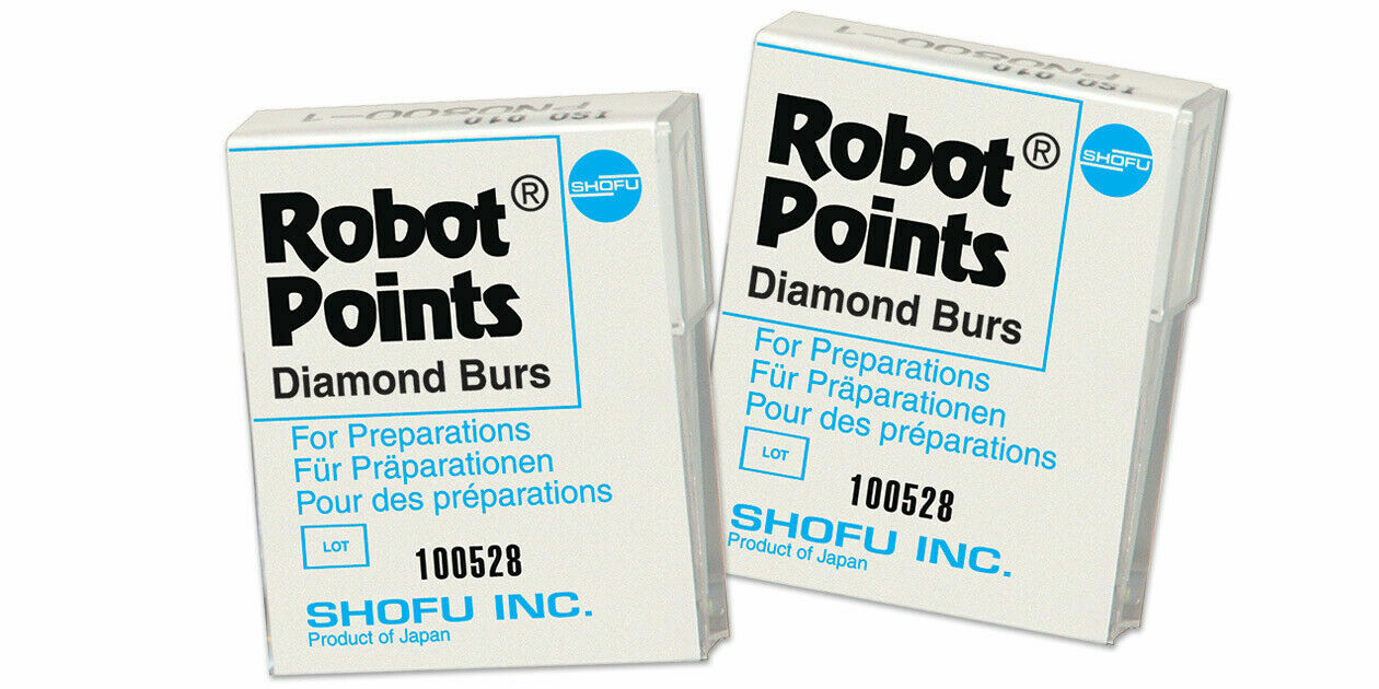Dental Diamond Burs Robot Points Tooth Preparation 4.5mm 450K RPM Premium Shofu