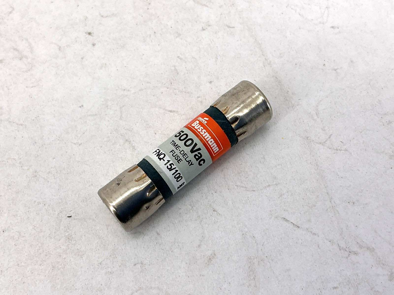 New Bussmann FNQ-15/100 500Vac Time-Delay Fuse 15/100A 500V Box of 10