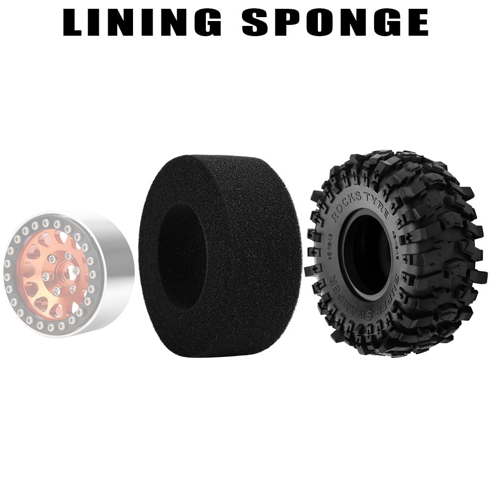 Globact 1.9 Crawler Tires 1/10 Rc Tires Rubber Tires 118 45Mm For 1/10 Trx4