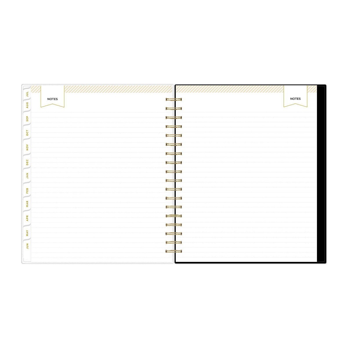 Day Designer 8″x10″2026-2027 Planner Rugby Stripe Black Frosted 27 Daily/Monthly