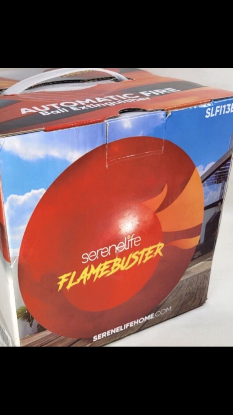 2 X SereneLife Automatic Fire Ball Extinguisher W/ Mounting Bracket- Fire Safety