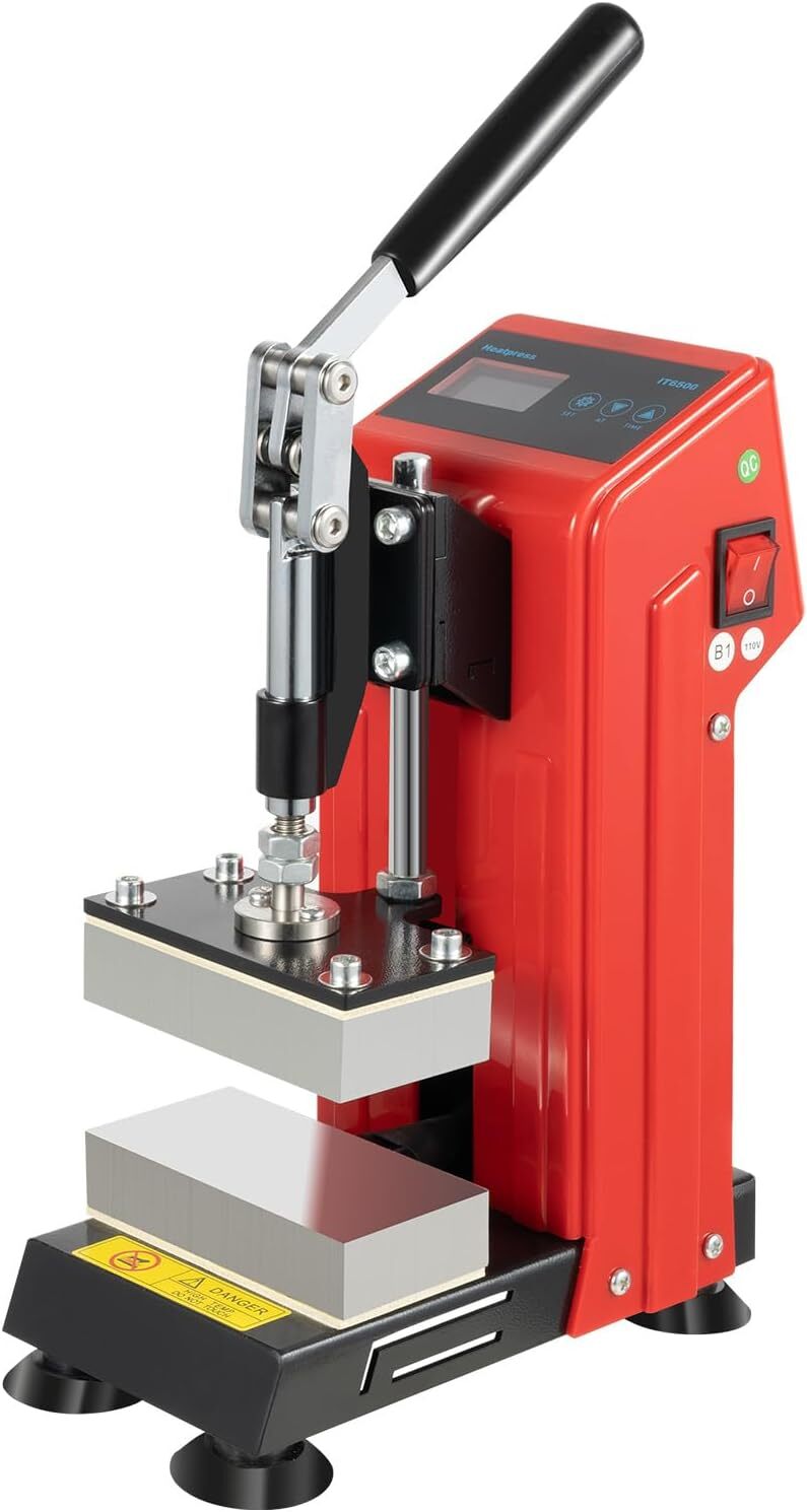 900W Heat Press Machine Mini Manual Heat Presser Heavy Duty Hot Press Stamping