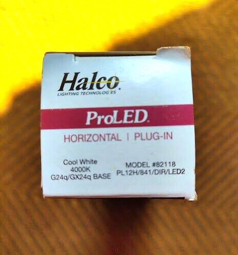 Halco 82118 Horizontal 4-Pin Plug-In LED 12W 4000K Cool White 50000 hours