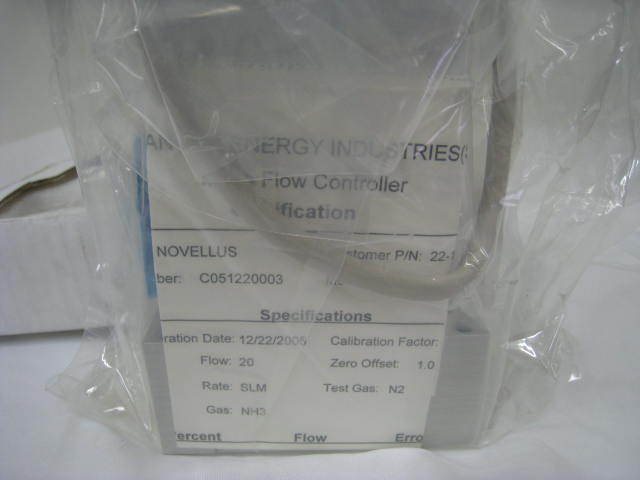 NEW AE Aera MFC FC-D986C, NH3 gas, 20 SLM range, novellus 22-140012-00