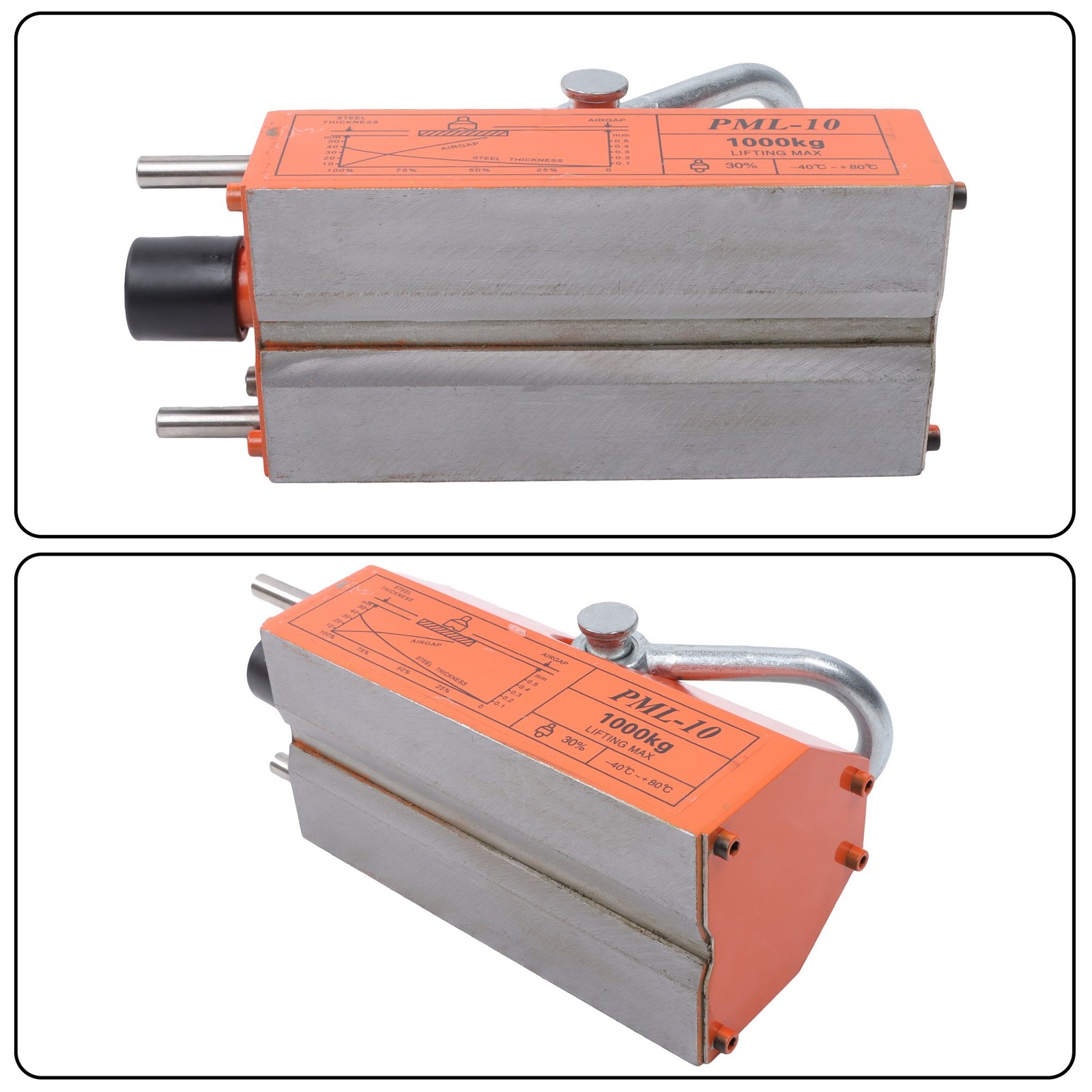 2200Lbs/1000kg Magnetic Lifter Lifting Magnet Neodymium Hoist 2 Safety Factor