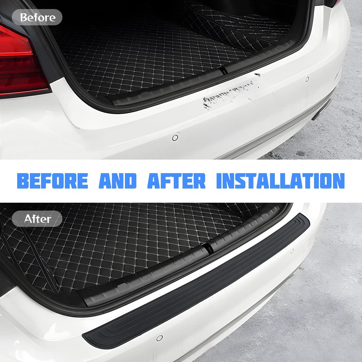 Car Rear Bumper Protector Guard AntiScratch Rubber Cover Strip for Most Cars…