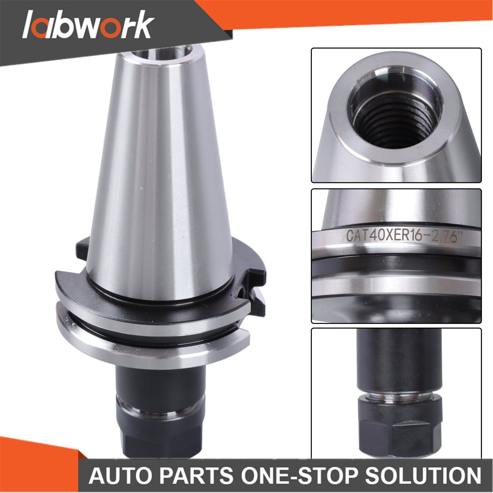 Labwork 10× CAT40-ER16 Collet Chuck 70mm 2.76″ G2.5 20000RPM CNC Milling Tool