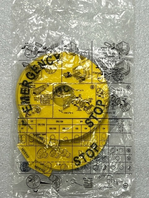 Lot of 10 pcs – 800F-16YE112 Emergency Stop Legend Plate 90mm New in Sealed Bag