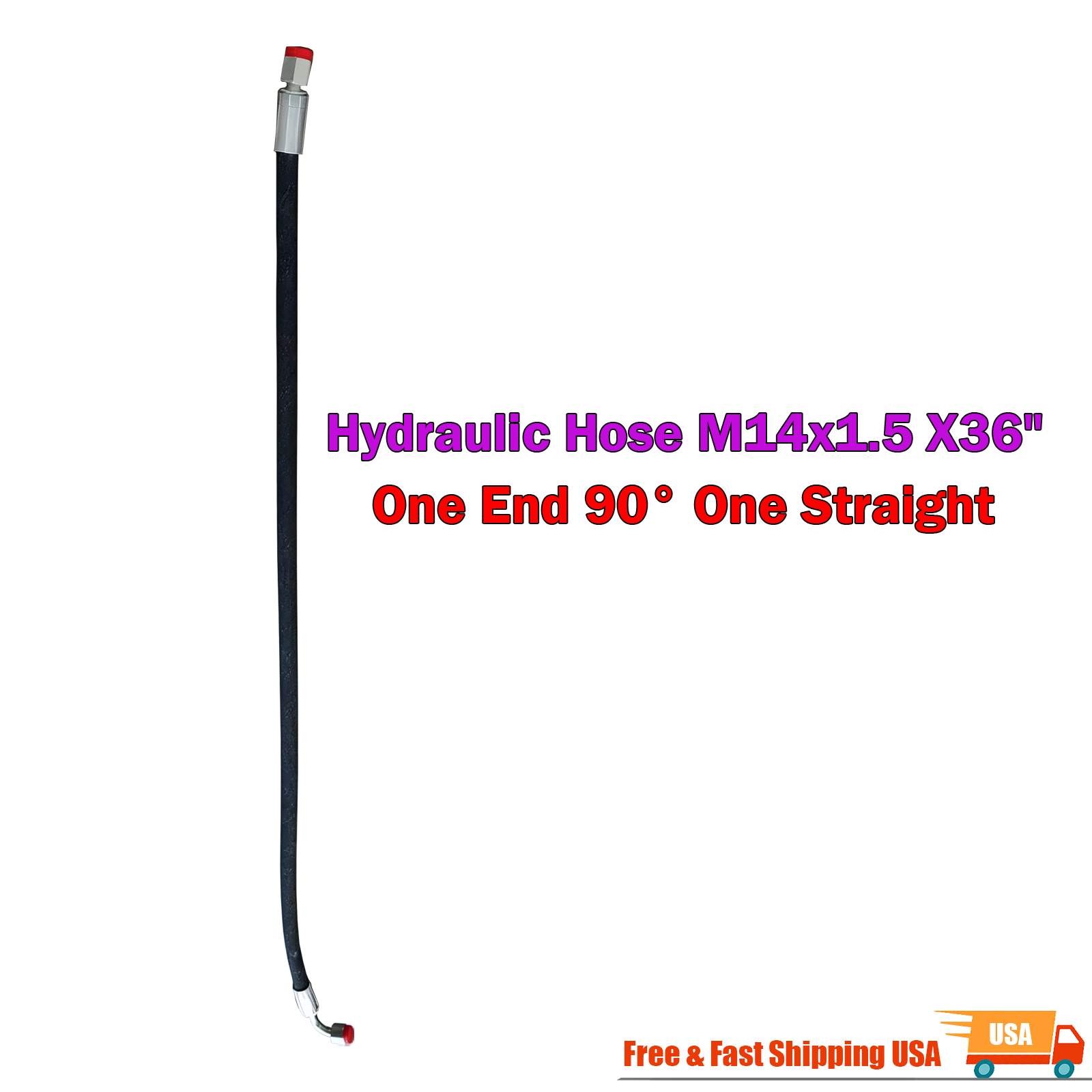 Agt Miva Chinese Mini Excavator Hydraulic Hose M14x1.5 X 36″ One End 90° One Str