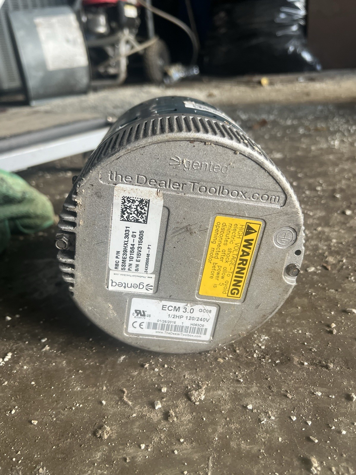 Genteq ECM 3.0 Blower Motor 5SME39HXL3031 1/2HP 120/240V 1050RPM 101564-01 GC-08