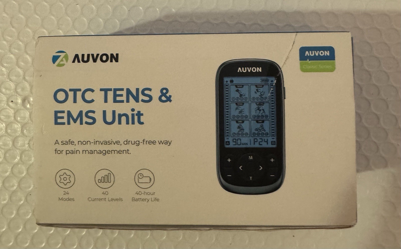 AUVON TENS & EMS Unit TA2224 24 Modes, Rechargeable Dual Channel…