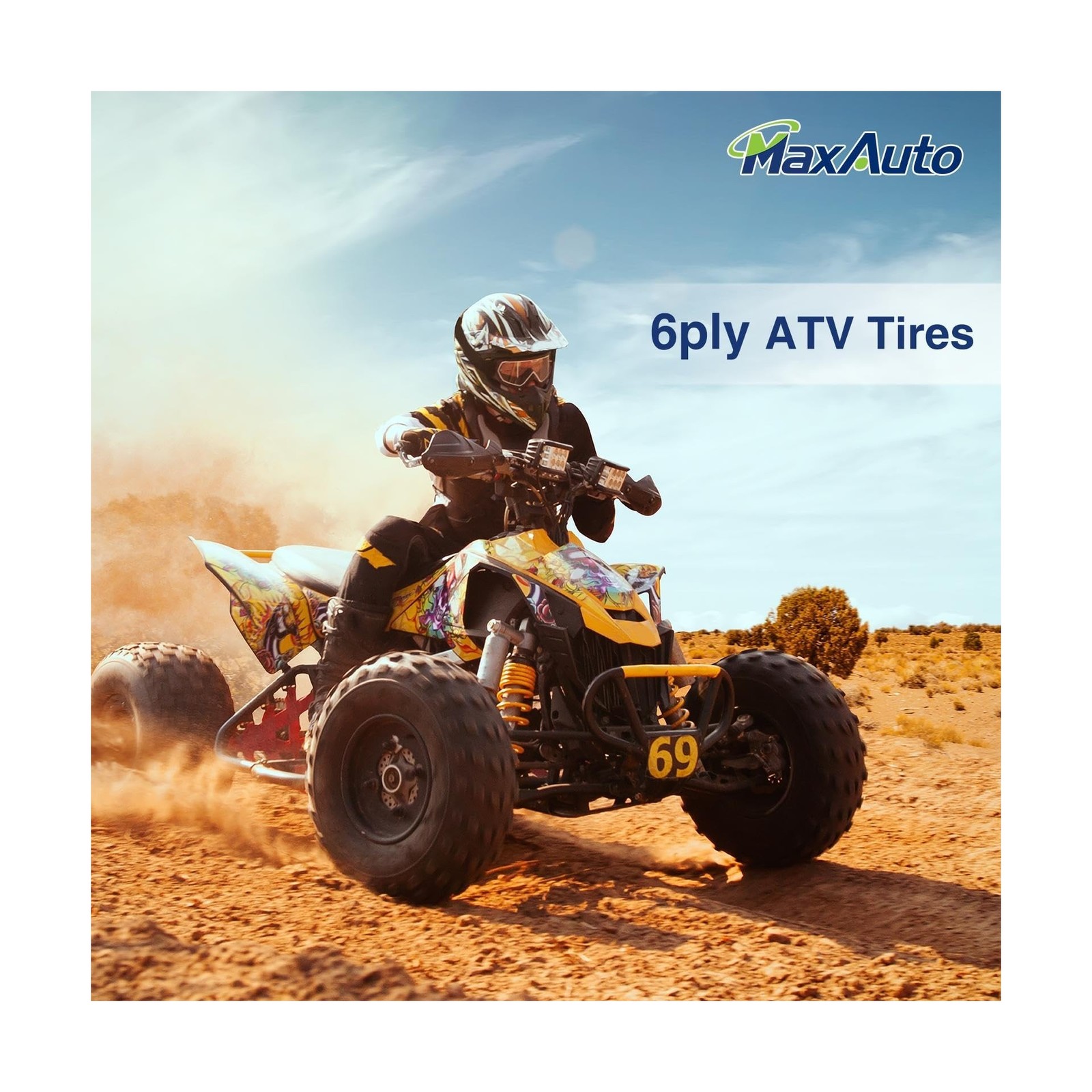 MaxAuto AT18x9.50-8 ATV Tires 18×9.5-8 Lawn tractor Tires 18×9.5×8 Zero Turn …
