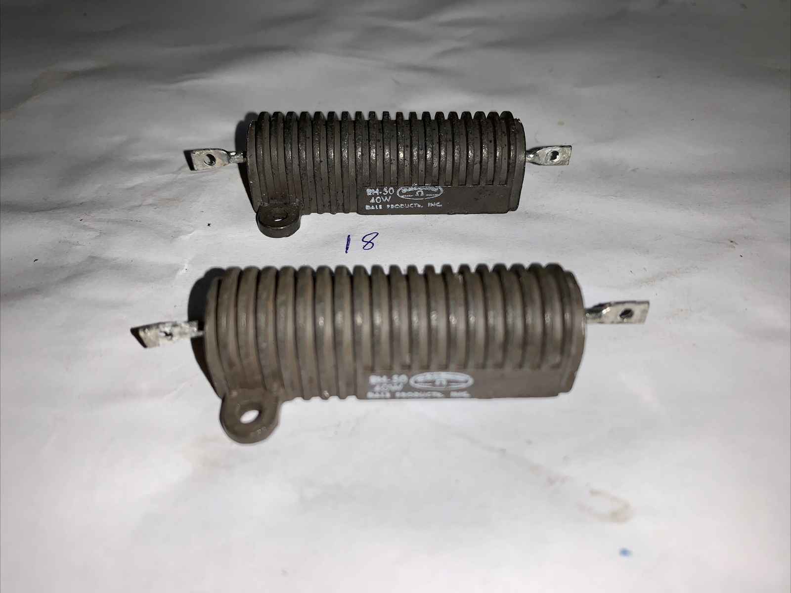 Dale wire wound 900 Ohm 40 Watt Black Resisters Quantity Of (2) *NEW*