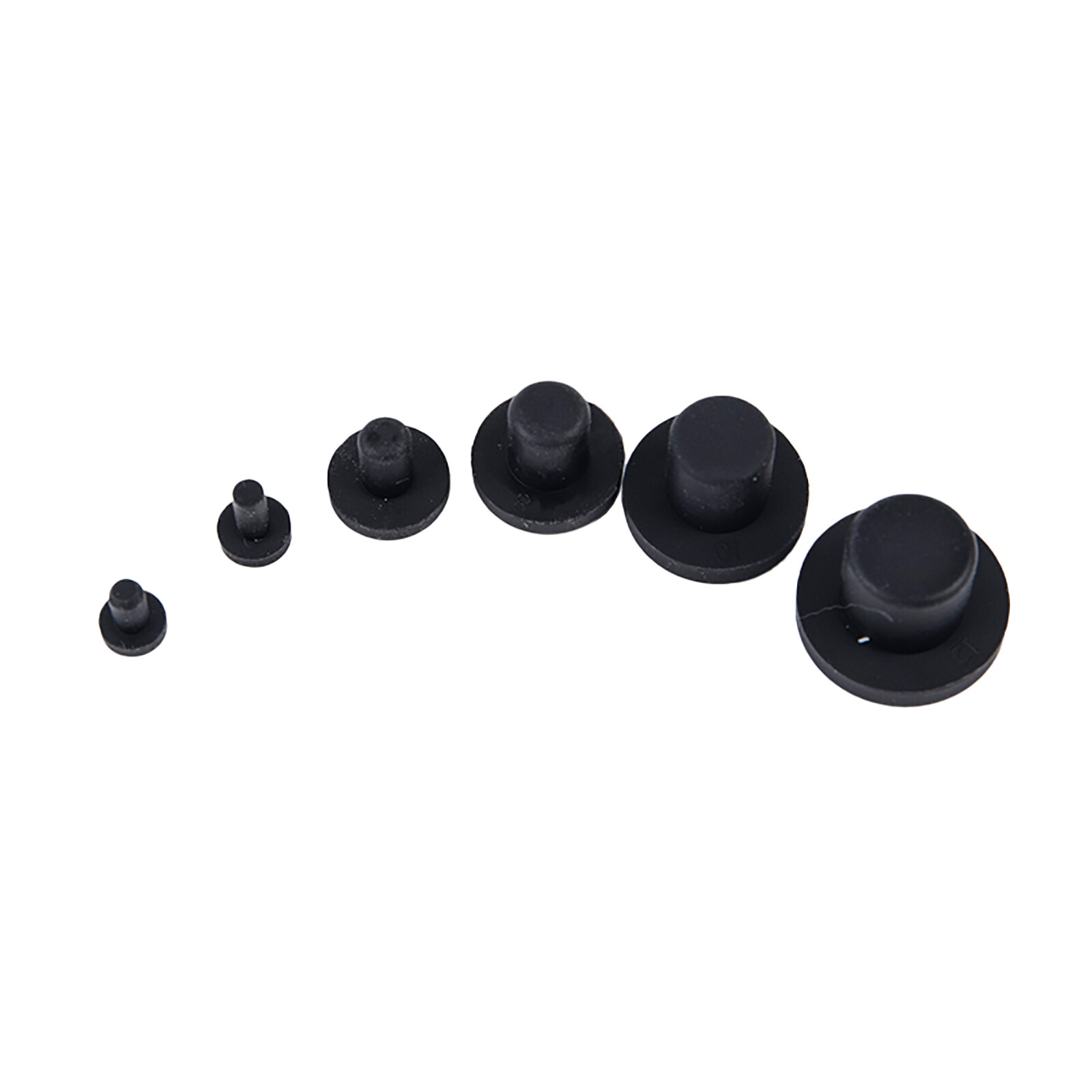 Round Solid Silicone Rubber Seal Hole Plugs Blanking End Caps Black 2.7mm – 15mm