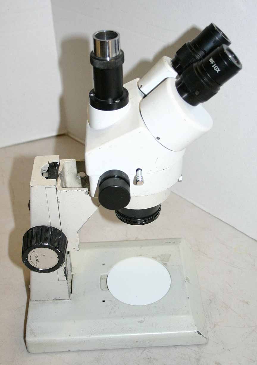 Stereozoom Trinocular Microscope, Nikon Stand; Chinese brand no name 7-45x